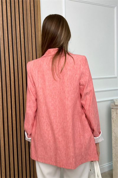Keten Ceket - PEMBE