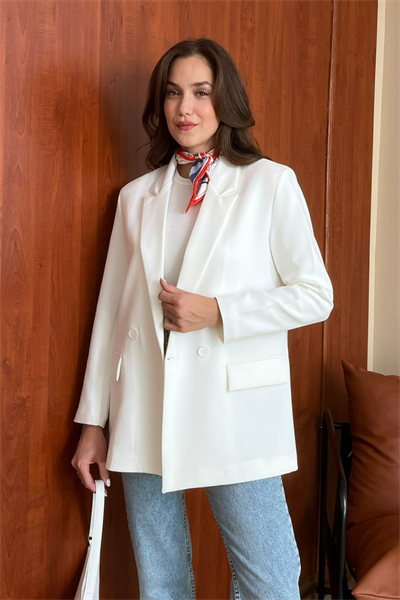 Klasik Ceket - BEYAZ