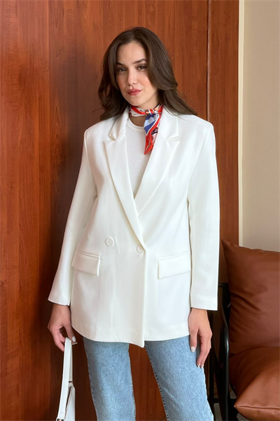 Klasik Ceket - BEYAZ