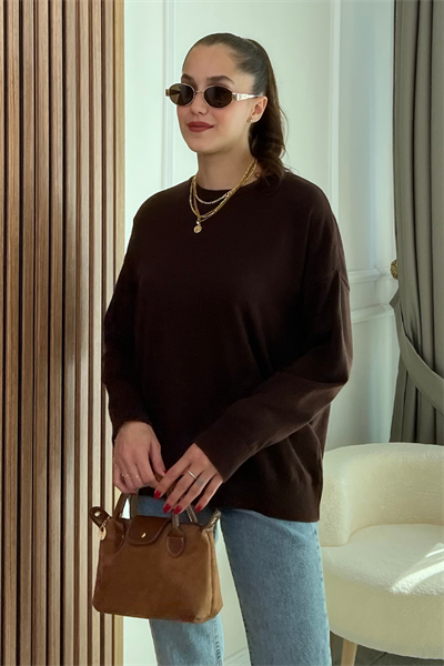 Mass Oversize Triko - KAHVERENGİ