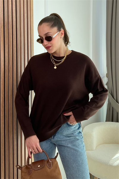 Mass Oversize Triko - KAHVERENGİ