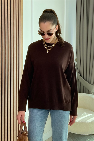 Mass Oversize Triko - KAHVERENGİ