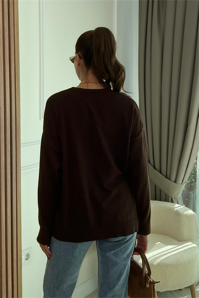 Mass Oversize Triko - KAHVERENGİ