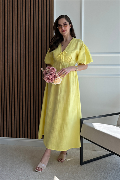 Müslin Elbise - SARI