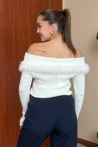 Otrişli Modonna Triko - BEYAZ