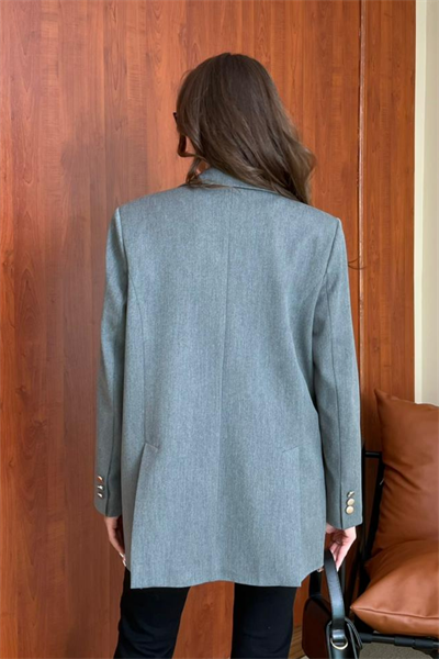 Oversize Blazer Ceket - GRİ