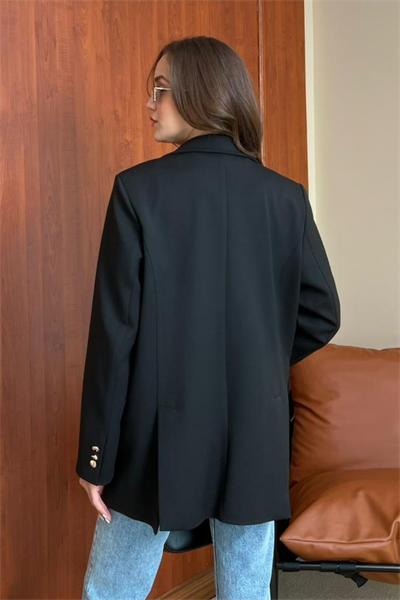 Oversize Blazer Ceket - SİYAH