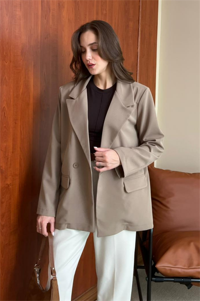Oversize Ceket - CAMEL