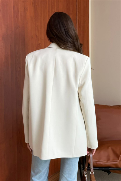 Oversize Ceket - KREM