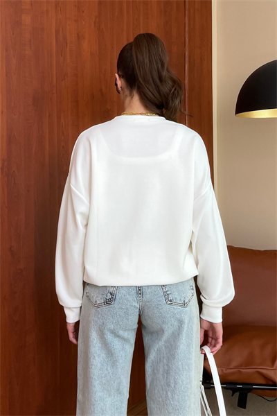 Oys Sweat - BEYAZ