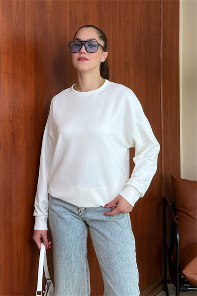 Oys Sweat - BEYAZ