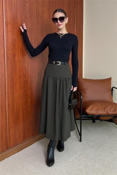 Pötikareli Etek - SİYAH