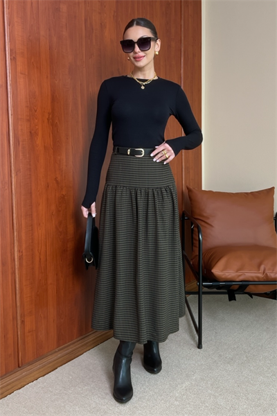 Pötikareli Etek - SİYAH