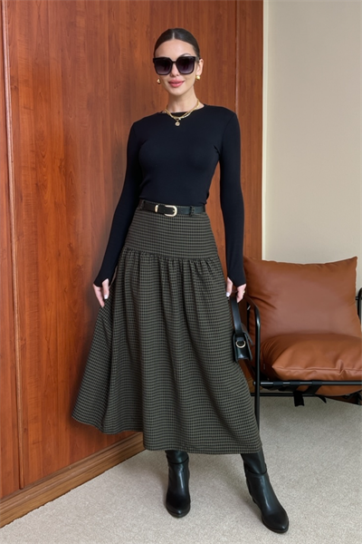 Pötikareli Etek - SİYAH