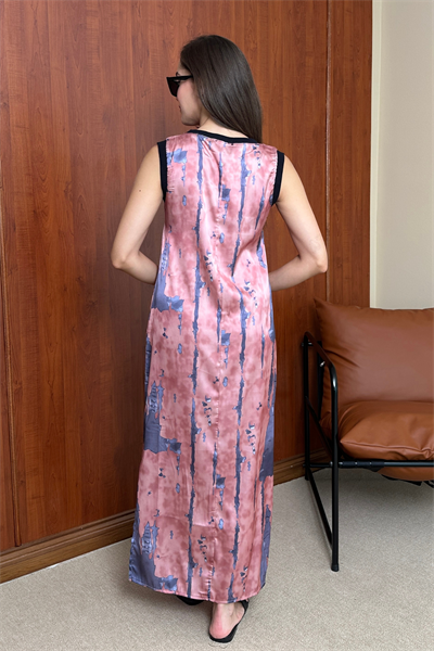Saten Elbise - PEMBE
