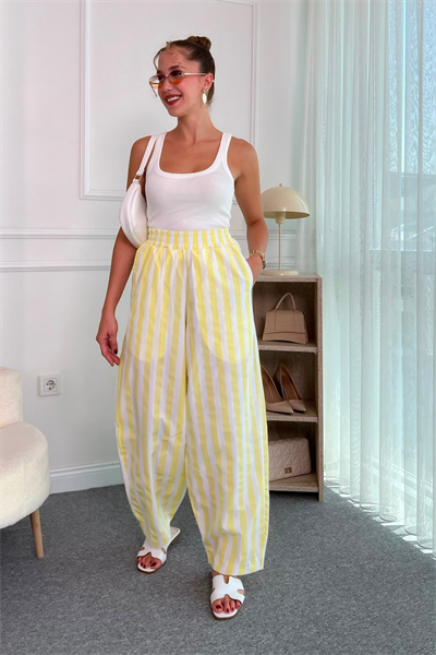 Şertli Pantolon - SARI