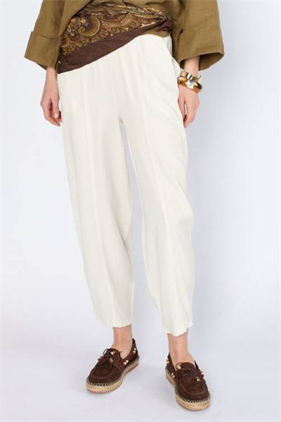 Tensel Havuç Pantolon - BEYAZ