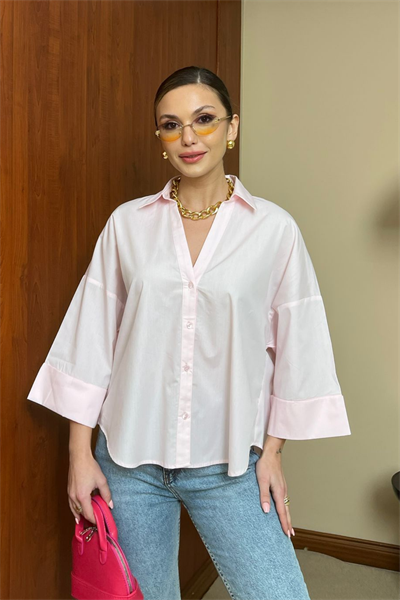 Truvakar Kol Gömlek - PEMBE