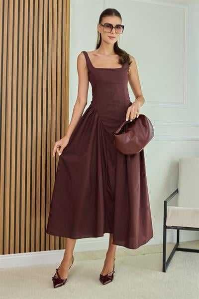 Volanlı Kuşaklı Elbise - MÜRDÜM