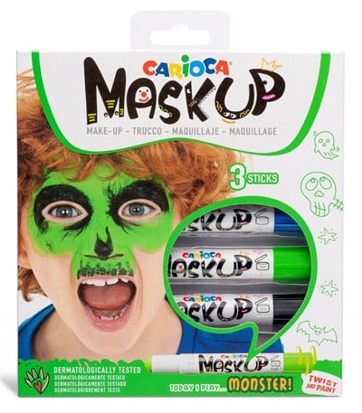 Carioca Mask Up 3'lü Yüz Boyama Kalemi - Monster
