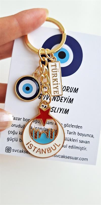Hediyelik Tasarım İstanbul Anahtarlık - 10 cm