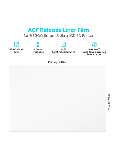 ELEGOO ACF Film 5 Adet- Saturn 3 Ultra