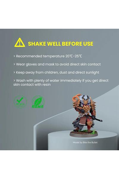 ELEGOO Suda Yıkanabilir Reçine V2.0 Seramik Gri 1 Kg