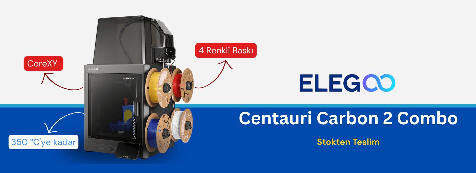 ELEGOO Centauri Carbon 2 Combo 3D Yazıcı