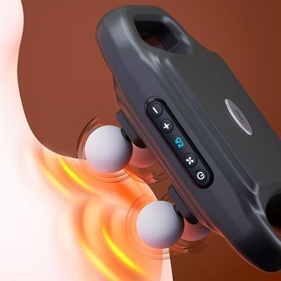 BUFFER®4 Başlıklı Masaj Tabancası – 12W Derin Doku & Kas Ağrısı Giderici, 20 Seviye & 6 Mod - Siyah