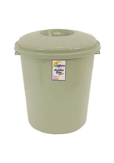 Sağlam Plastik Jumbo Çöp Kovası Kilitsiz 90 Lt