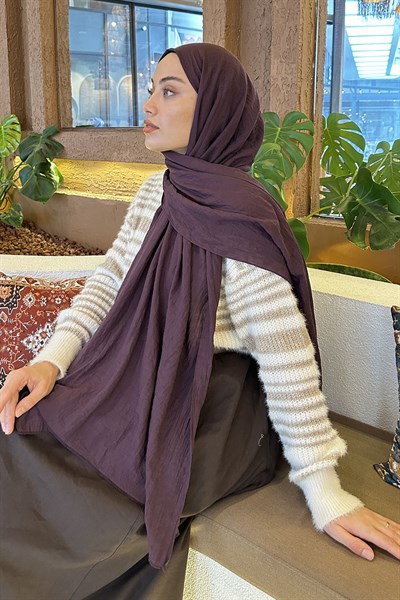 Organic Premium Şal Koyu Mor
