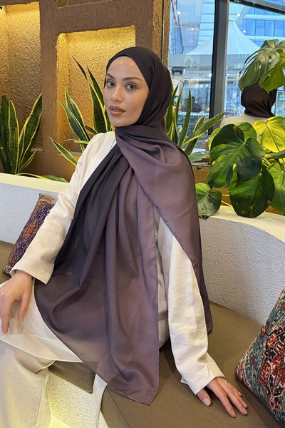 Degrade Desen Soft Şal Mürdüm