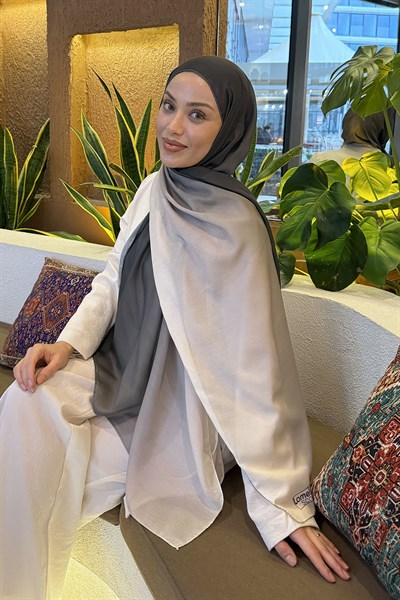 Degrade Desen Soft Şal Koyu Yeşil