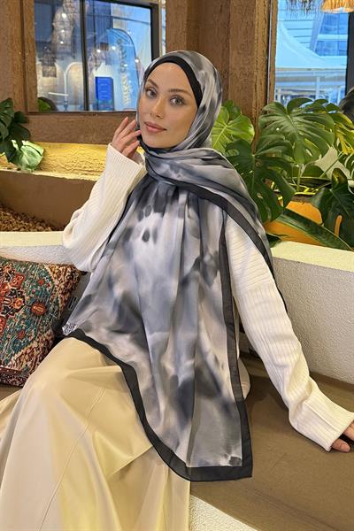 Batik Desen Soft Şal Siyah