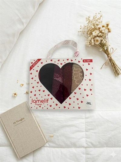 Dantel Detaylı 6 lı Külot Çok Renkli