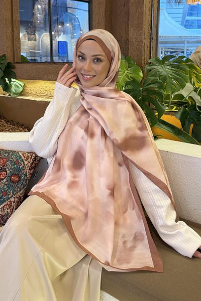 Batik Desen Soft Şal Sütlü Kahve