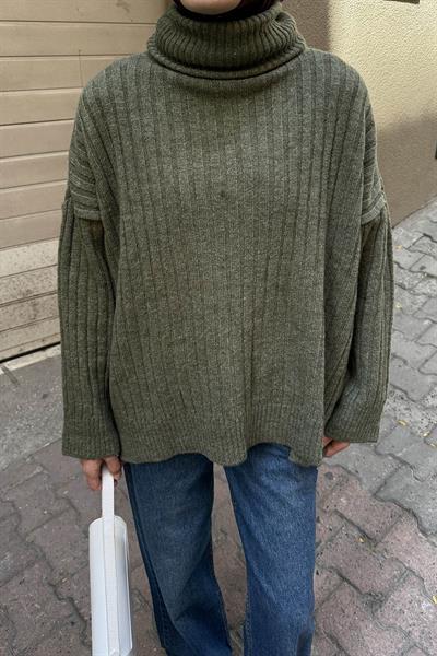 Balıkçı Yaka Kazak Haki