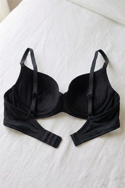 Desteksiz Kurdela Detay Sütyen Siyah