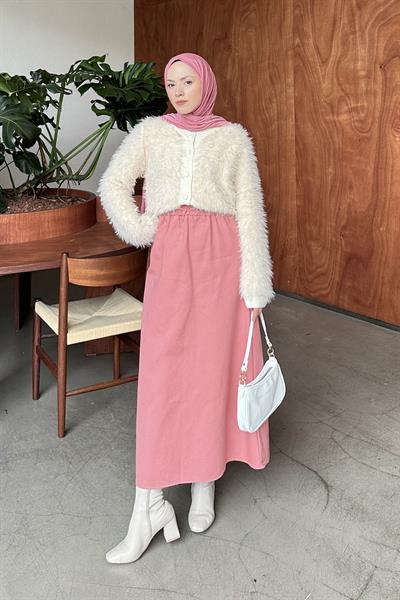 Sakallı Hırka Ekru