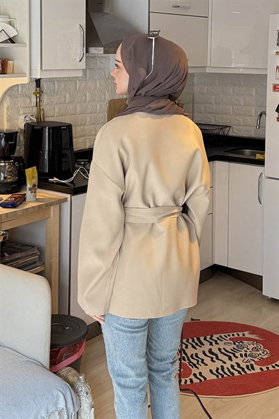 Kemerli Ceket vizonrengi