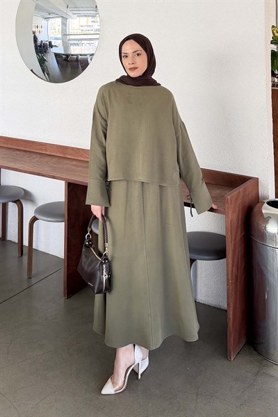 Kol Biye Detaylı Takım Haki