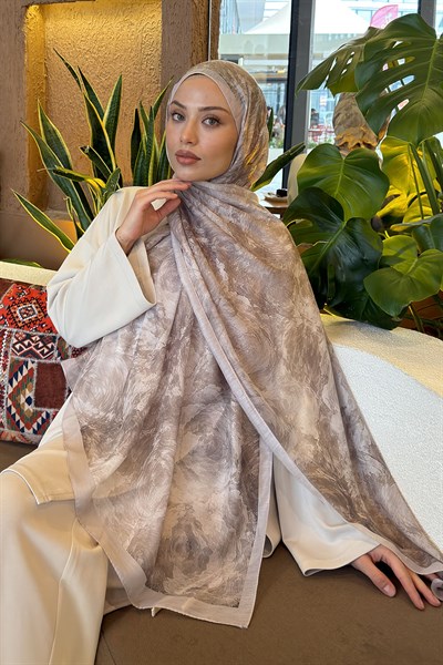 Gül Çiçek Desen Ferah Şal Taş