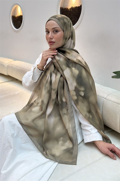 Batik Desen Soft Şal Mint Yeşili