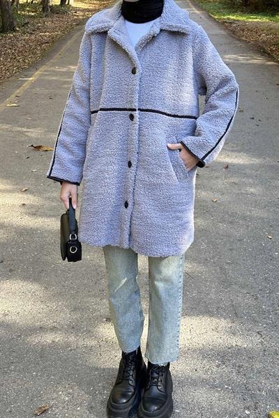 Biye Detaylı Tedy Kaban Gri