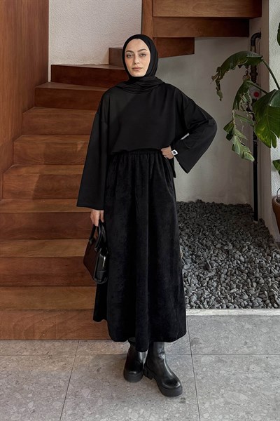 Kol Armalı Sweatshirt Siyah