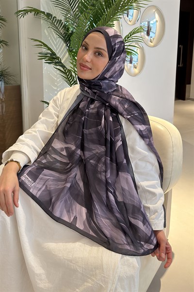Brush Desen Soft Şal Eflatun