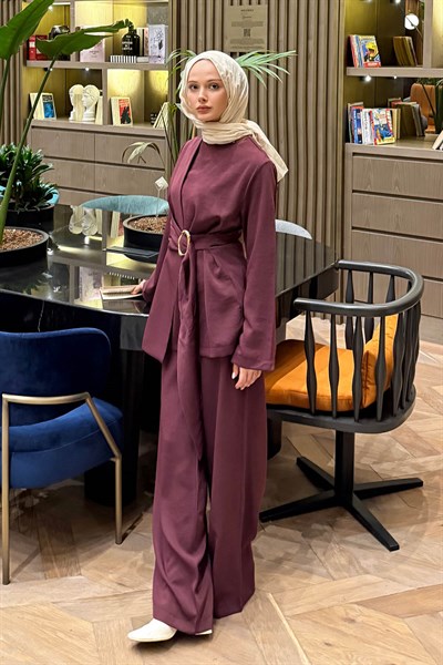 Toka Detaylı Takım Mürdüm