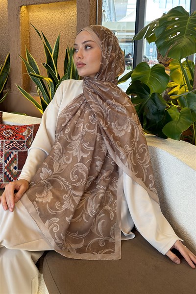 Etnik Desen Ferah Şal Camel