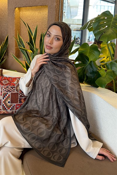 Halka Desen Ferah Şal Haki