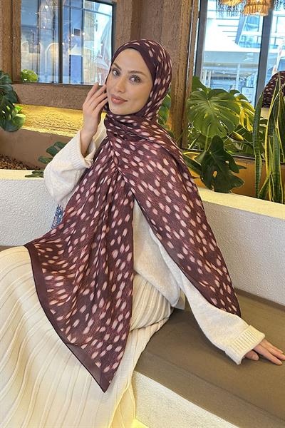 Ceylan Desen Soft Şal Bordo